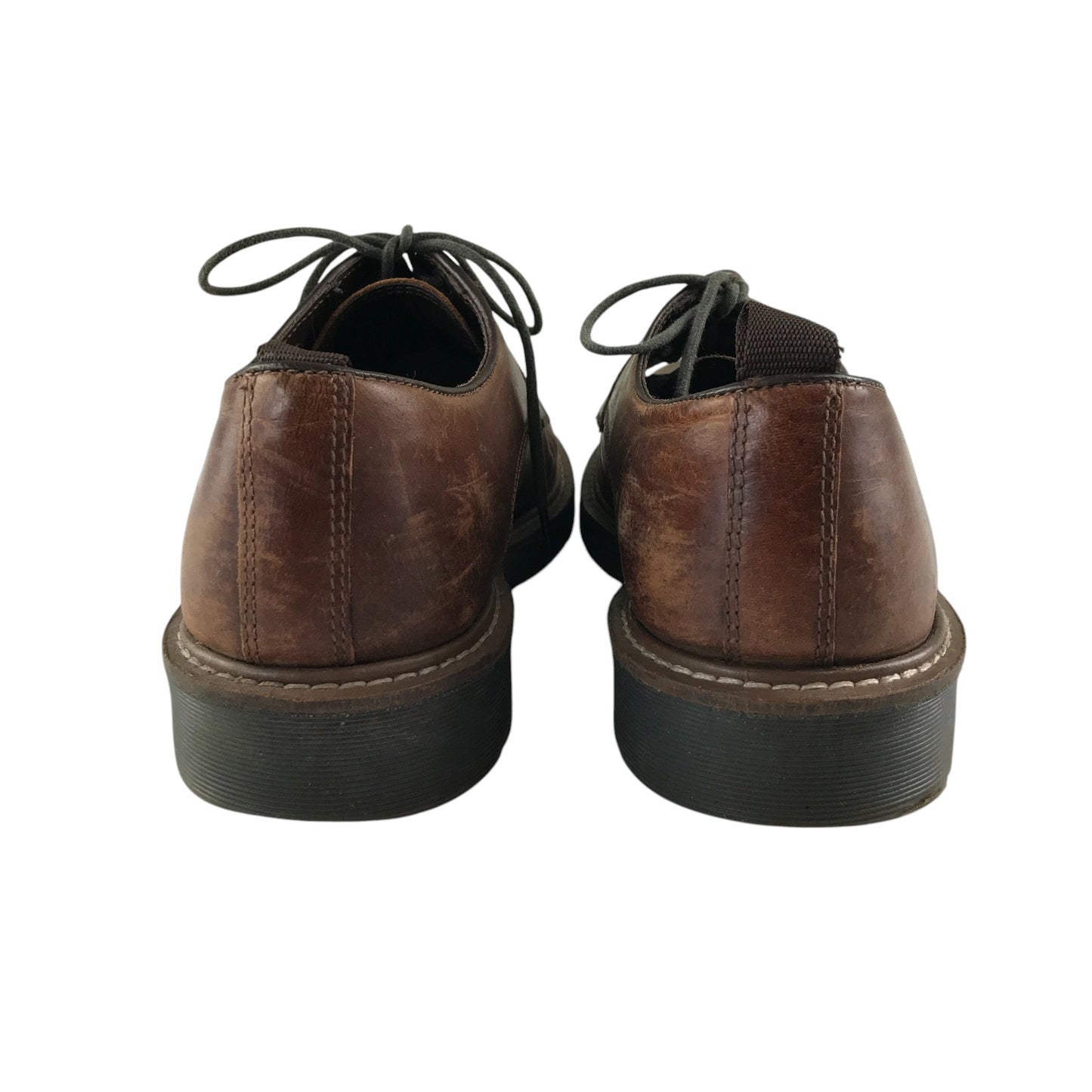 Brown leather shoes size UK 7 smart casual with laces