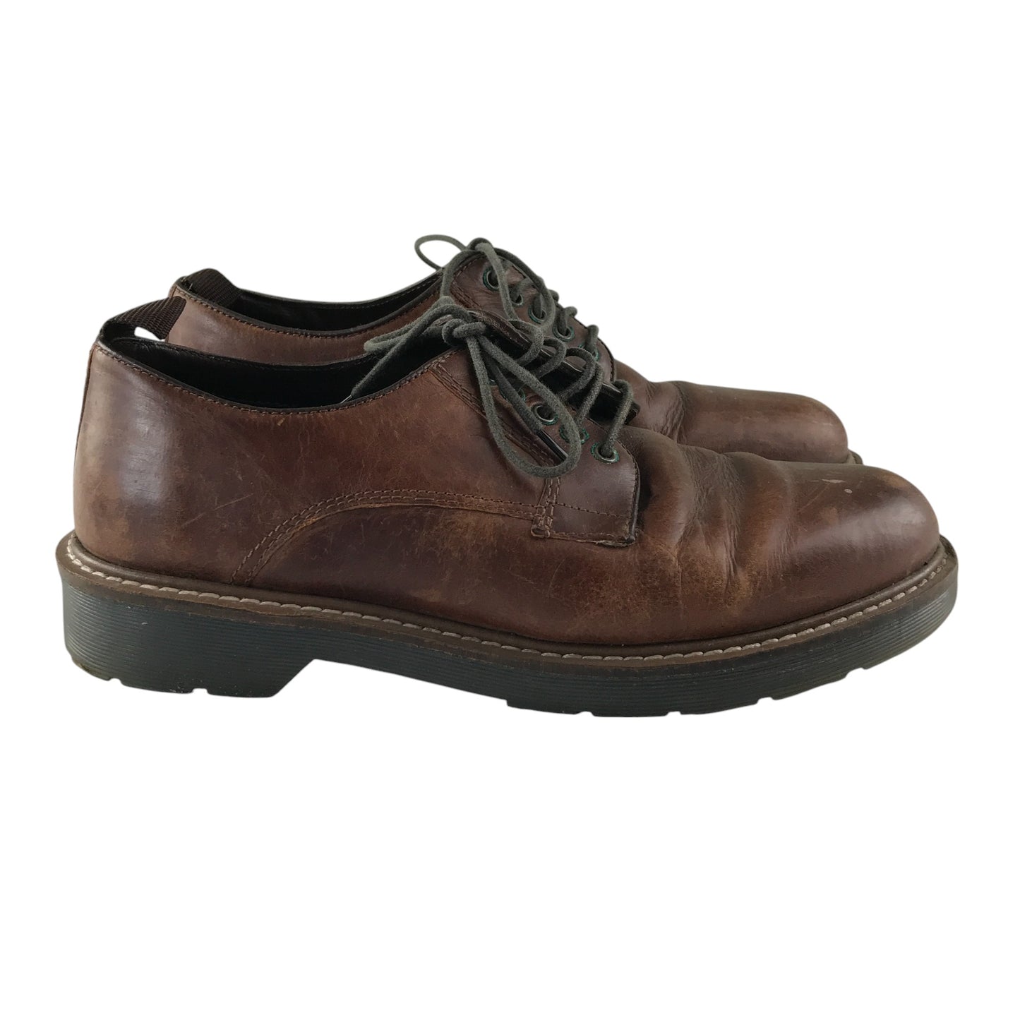 Brown leather shoes size UK 7 smart casual with laces
