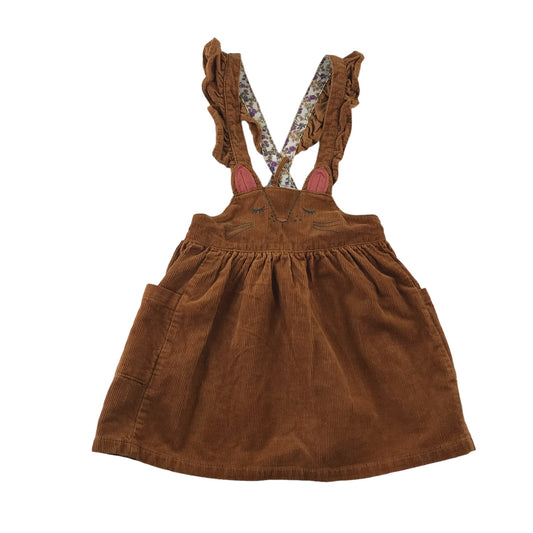 Next skirt 5-6 years brown corduroy with braces