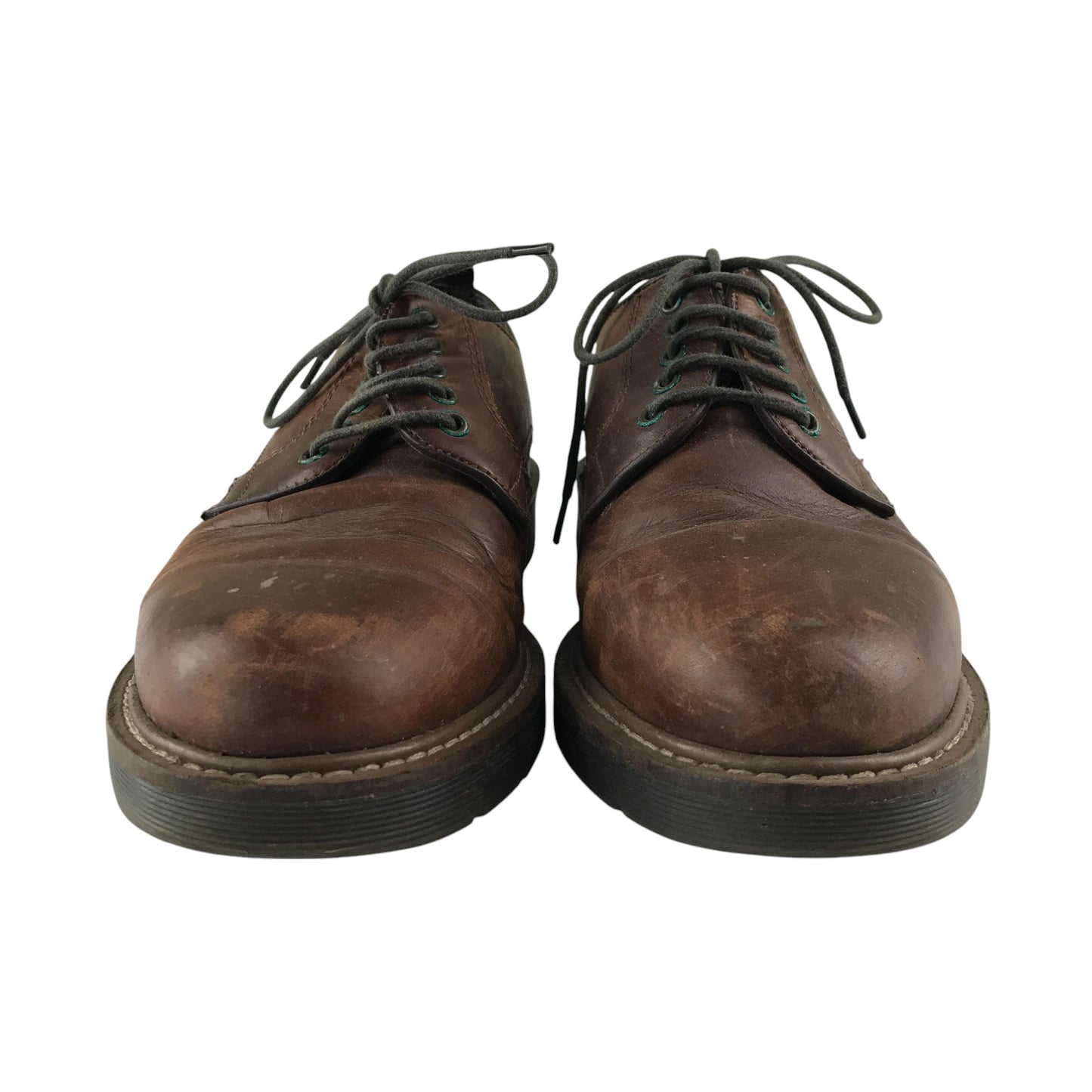 Brown leather shoes size UK 7 smart casual with laces