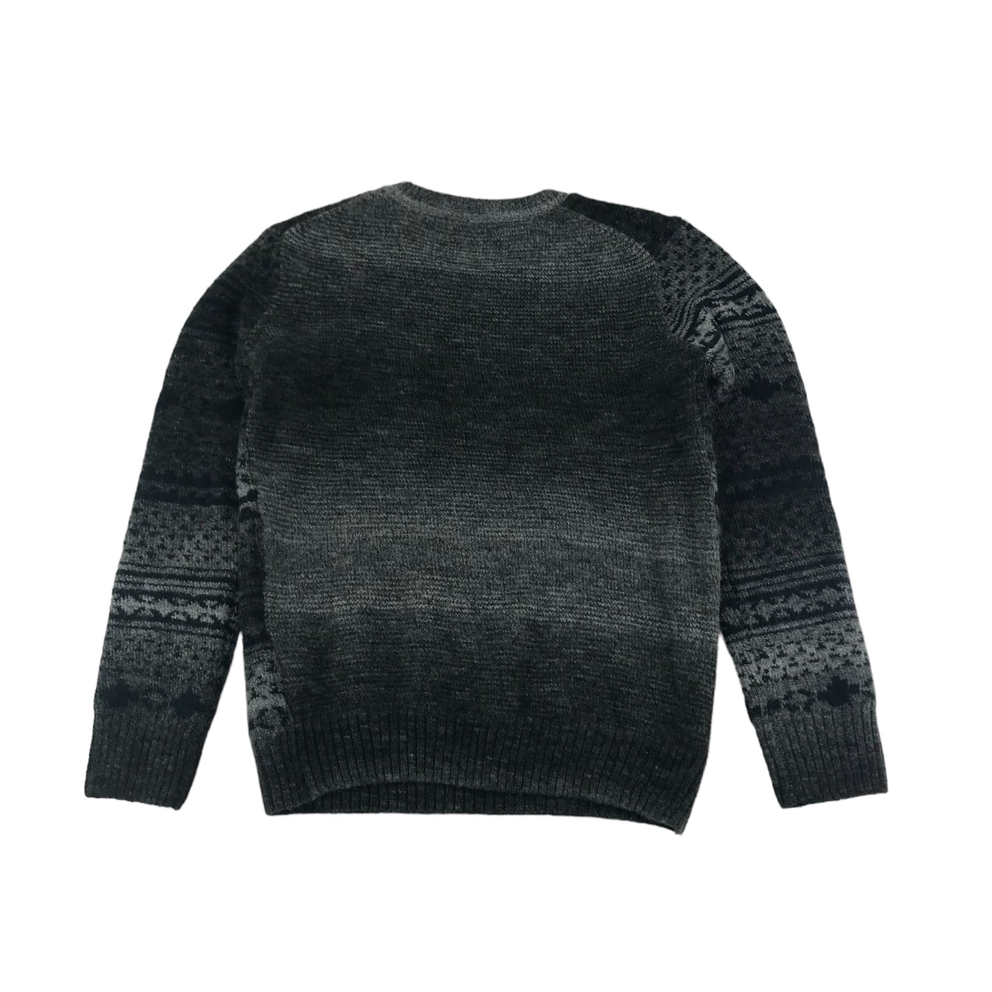 Zara Jumper Age 7 Grey Knit Pattern