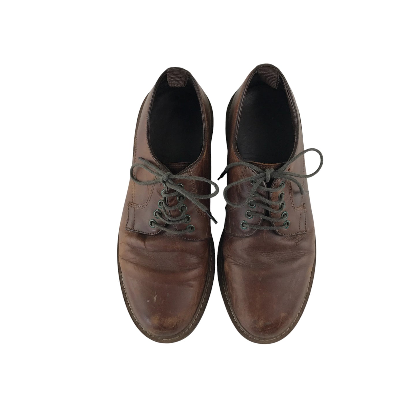 Brown leather shoes size UK 7 smart casual with laces