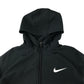 Nike hooded jacket 9-10 years black zip up long sleeve with logo