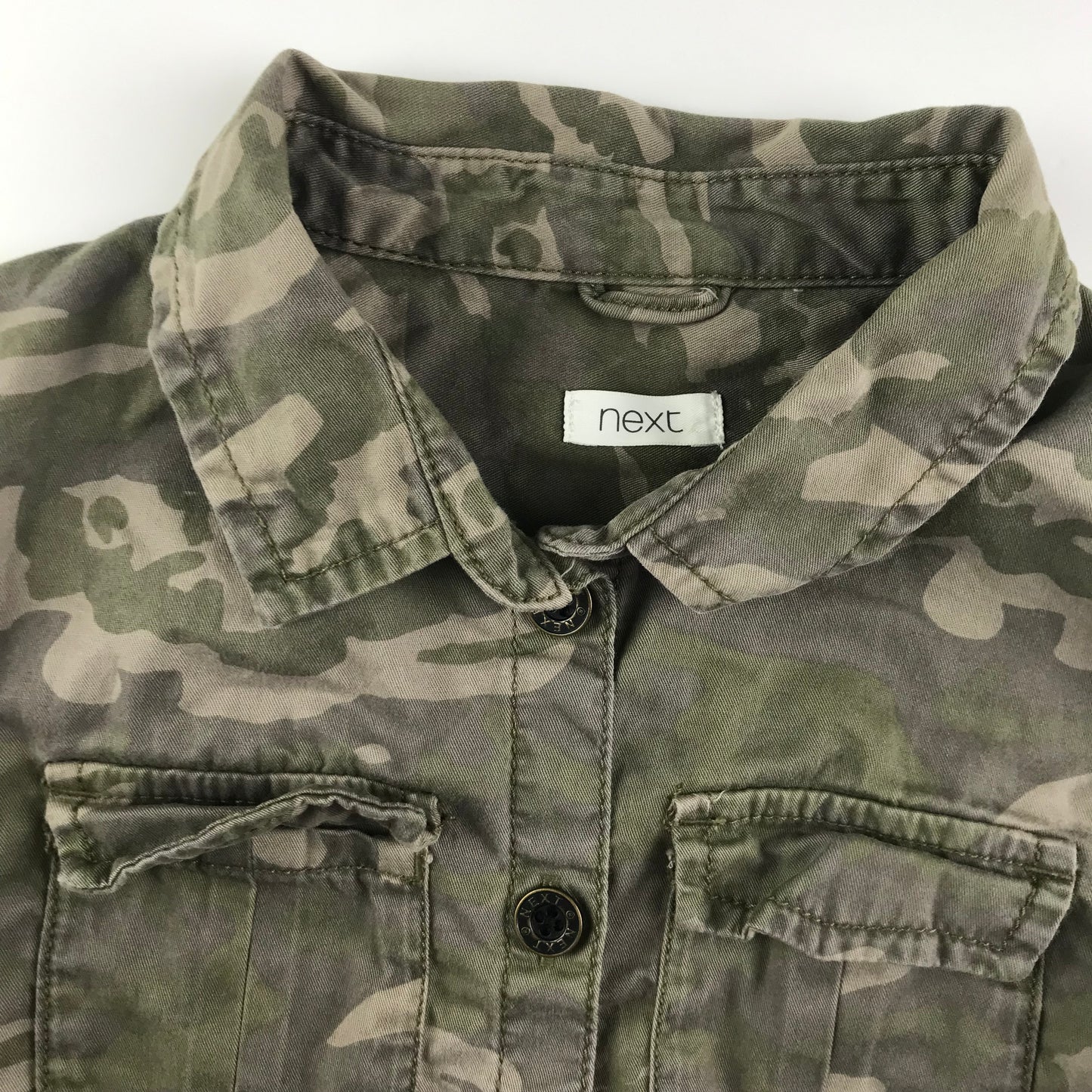 Next shirt 4-5 years khaki camouflage pattern long cotton