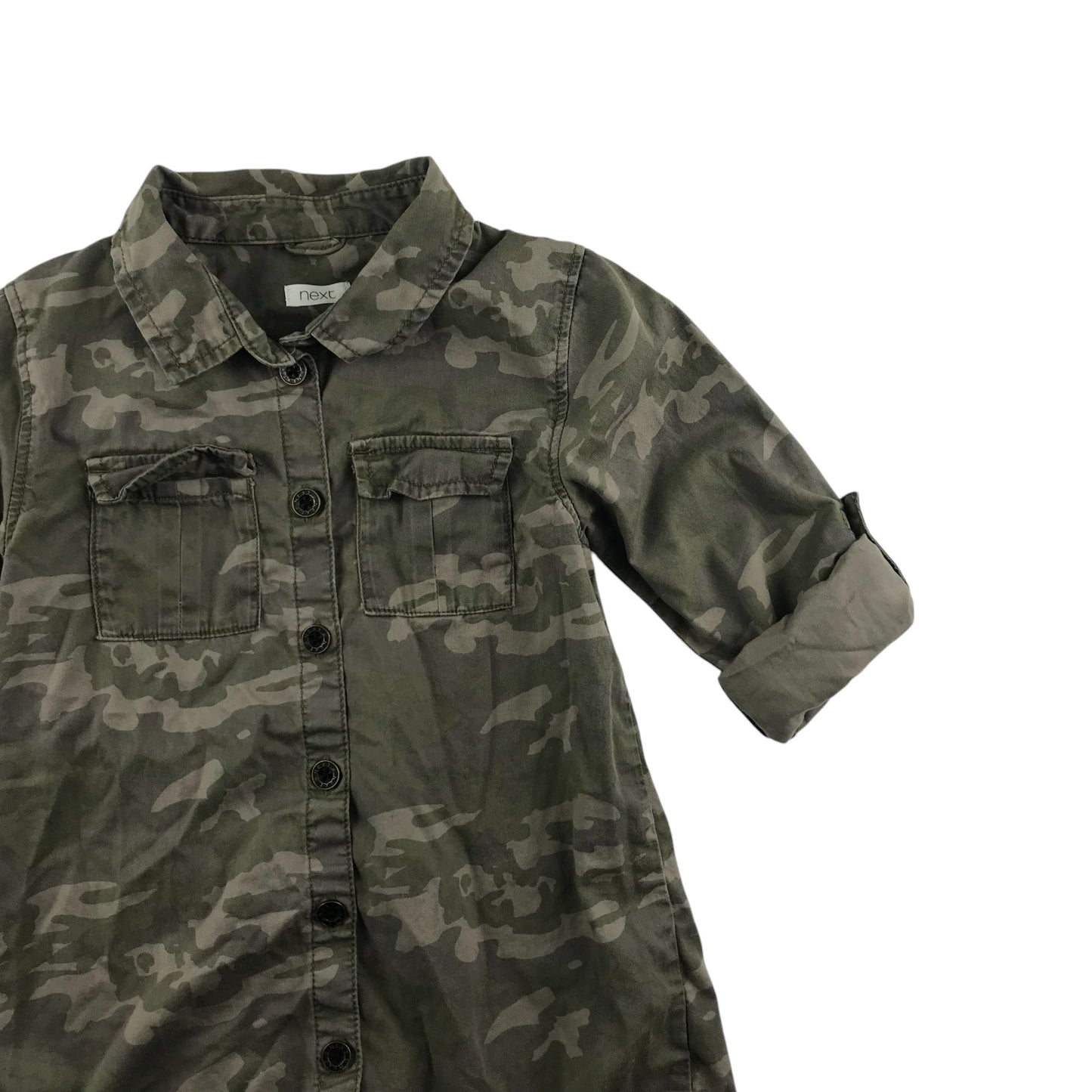 Next shirt 4-5 years khaki camouflage pattern long cotton