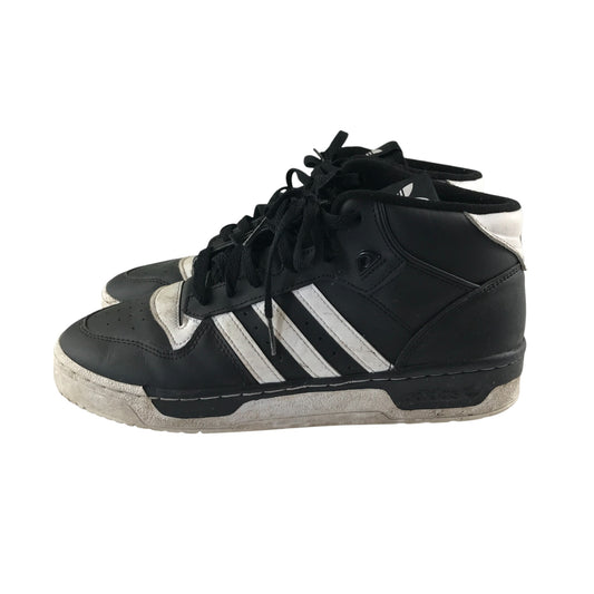 Adidas trainer shoe size UK 8 black and white high tops