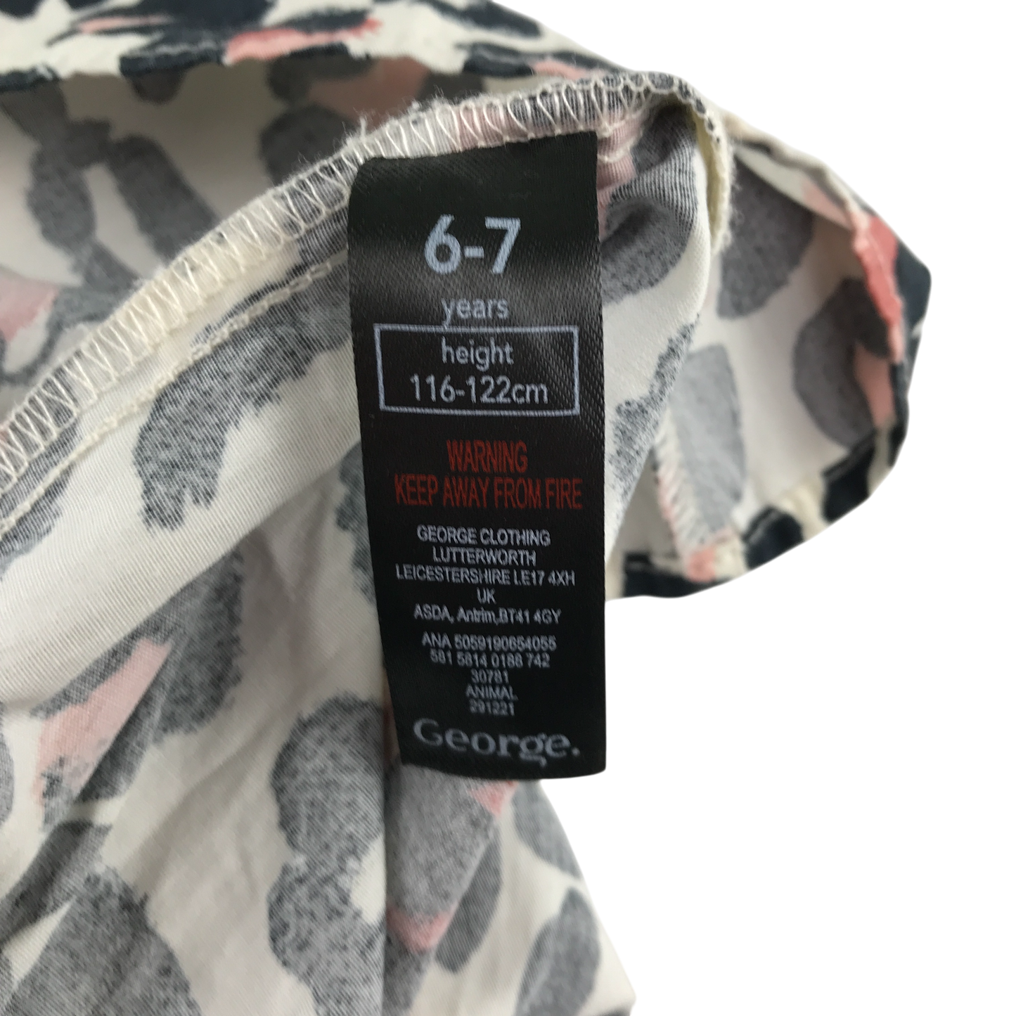 George 6-7 years animal print dress