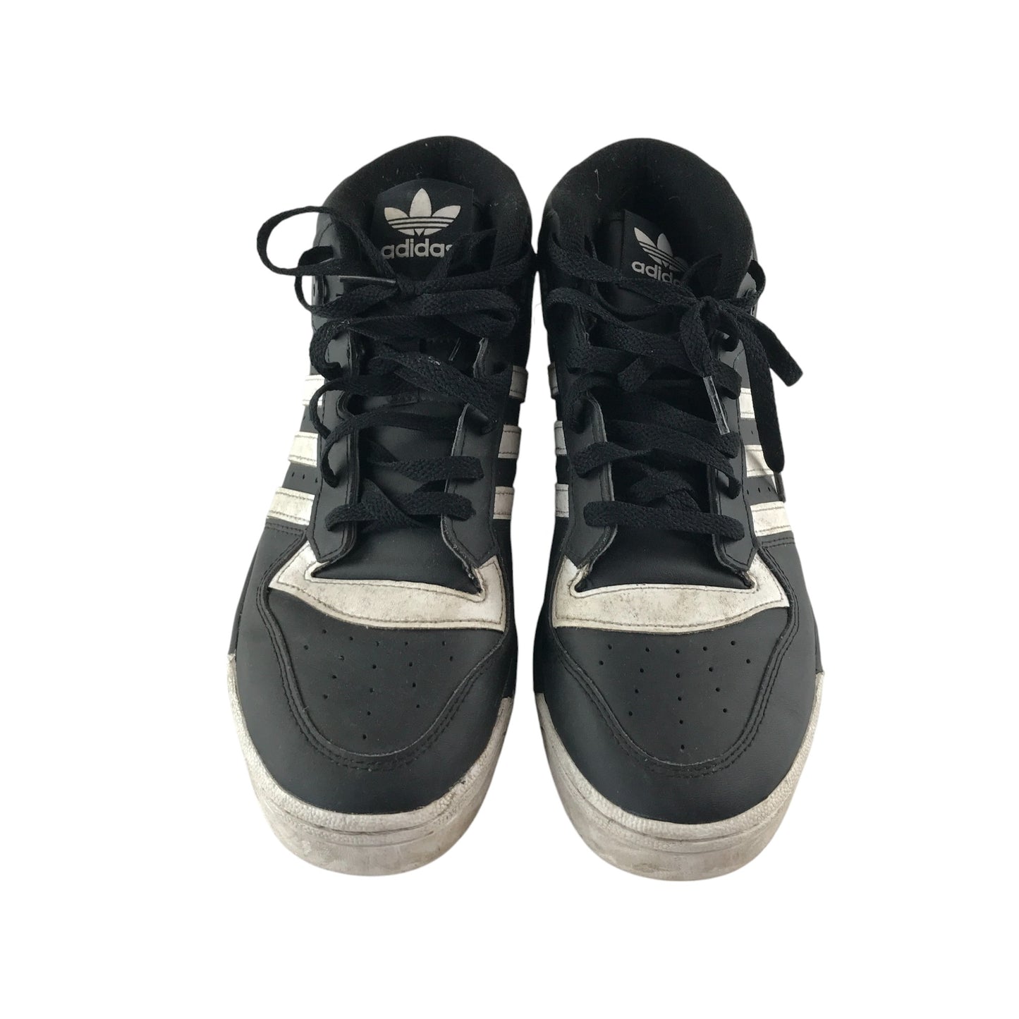 Adidas trainer shoe size UK 8 black and white high tops