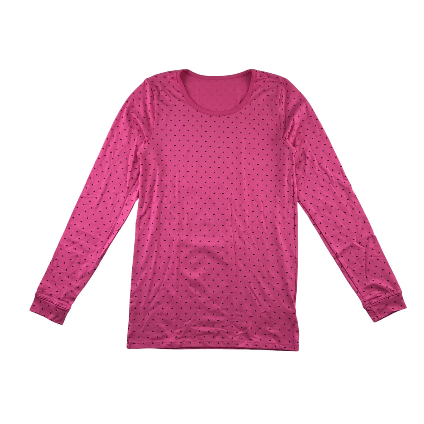 M&S Thermal Top 15-16 Years Pink Love Heart Print