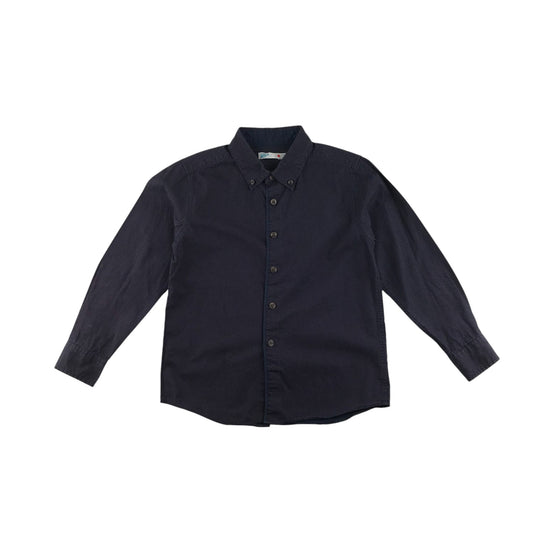 M&Co shirt 6-7 years navy with burgundy dot design