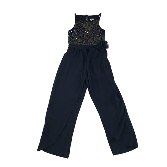 Monsoon jumpsuit 5-6 years navy blue sequins