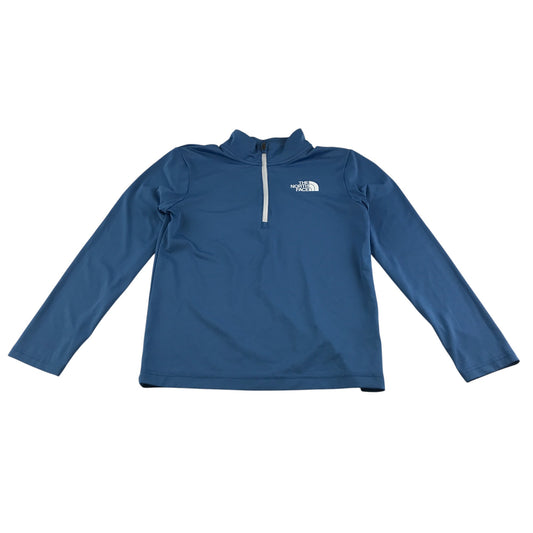 North Face sport fleece 11-12 years blue quarter zip  long sleeve with logo