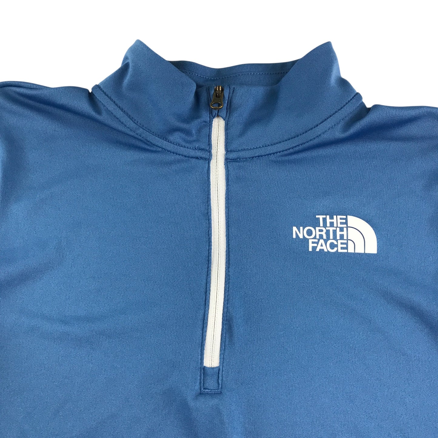 North Face sport fleece 11-12 years blue quarter zip  long sleeve with logo