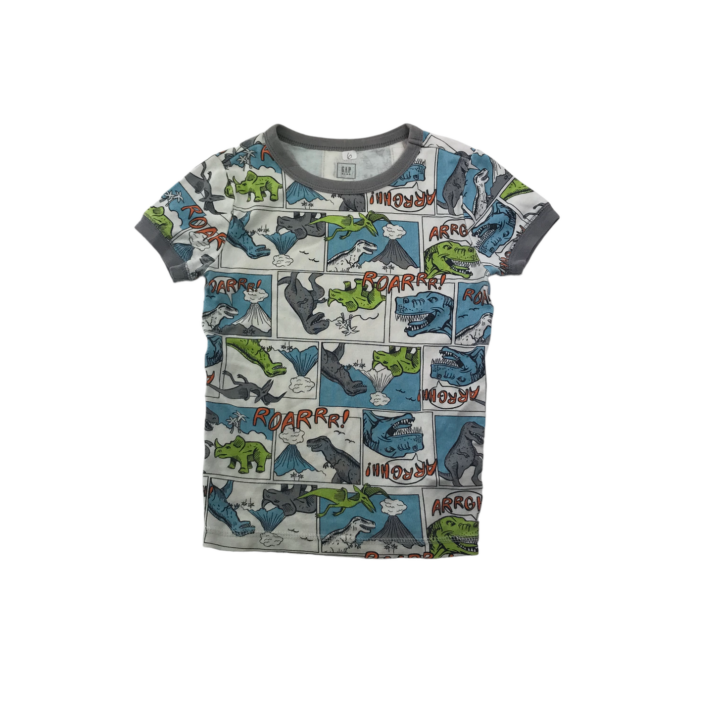 GAP Dinosaur Comic Cotton Pyjama Set Age 6