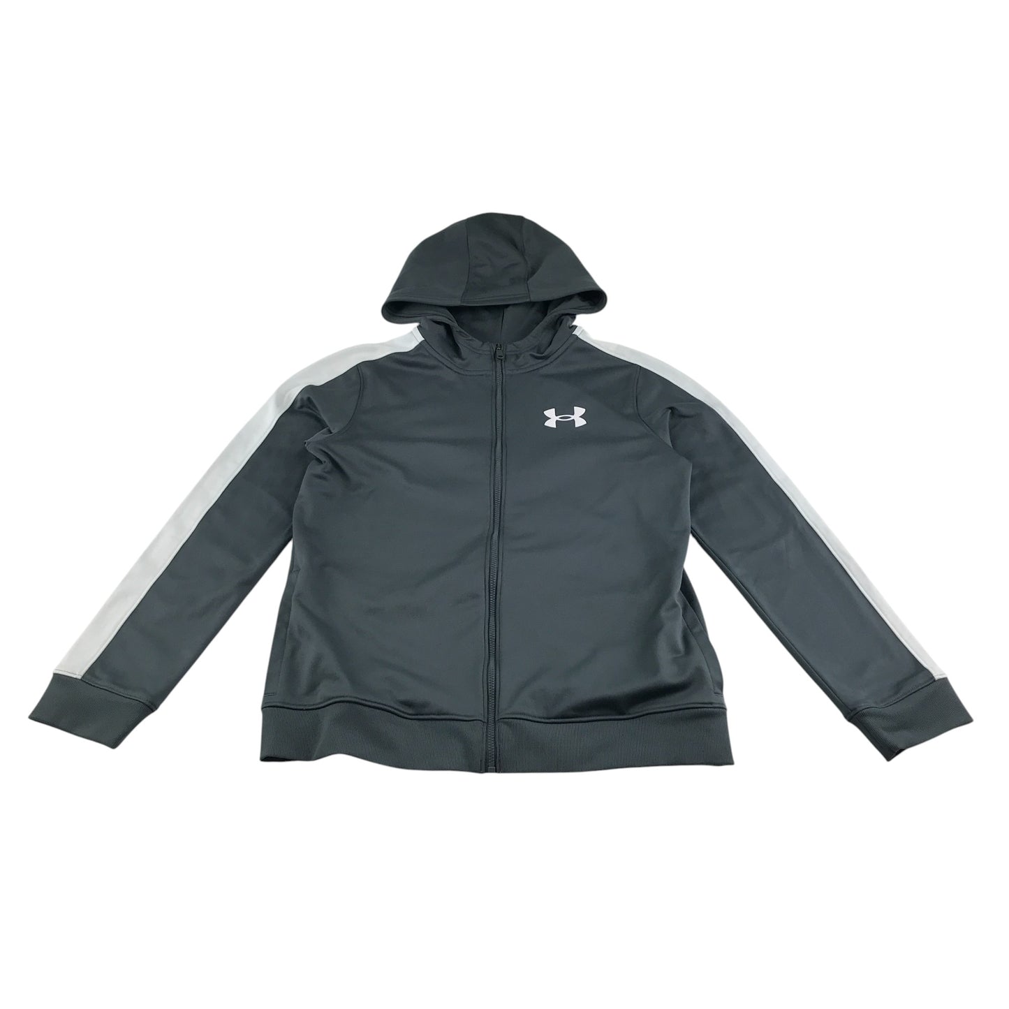 Under Armour sport fleece 12-13 years grey with logo and hood