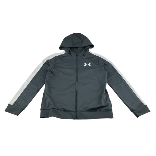 Under Armour sport fleece 12-13 years grey with logo and hood