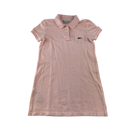 Lacoste dress 7-8 years light pink A-line polo cotton