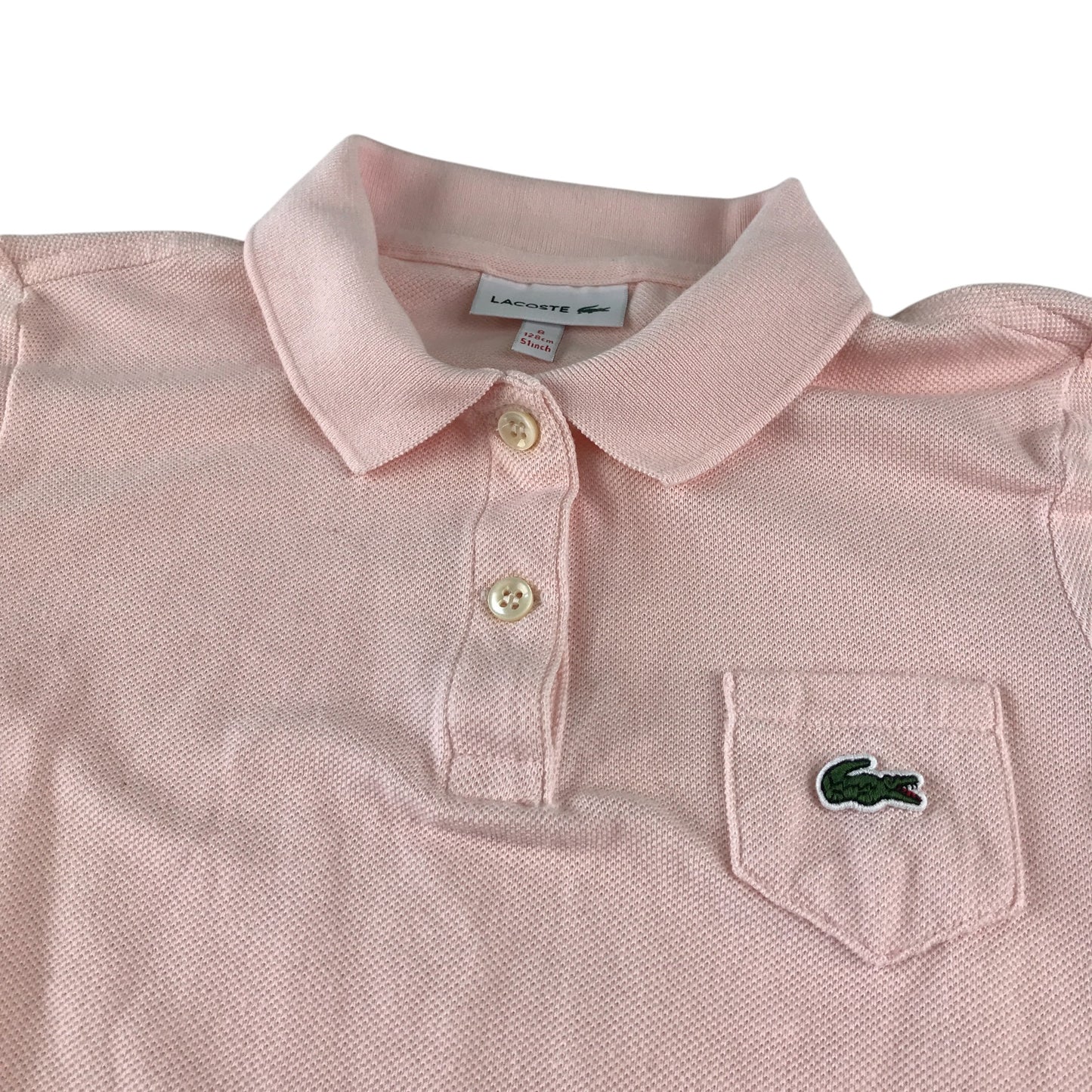 Lacoste dress 7-8 years light pink A-line polo cotton
