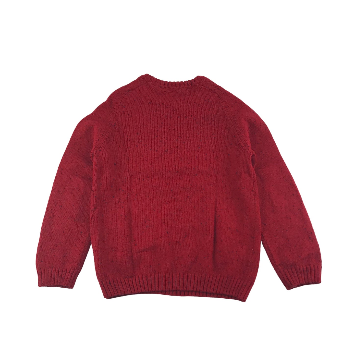 Next Jumper Age 7 Red Plain with Logo Knitted