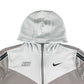 Nike hooded track jacket 13-14 years beige white with nike logo