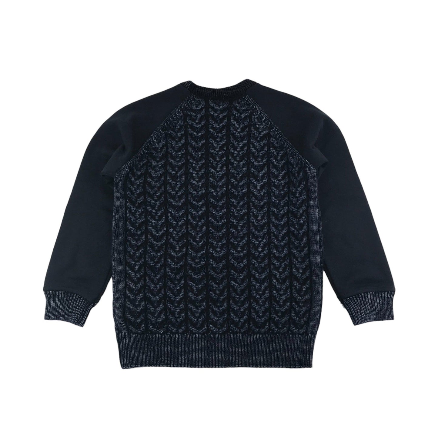 F&F Jumper Age 7 Navy Large Cable Knit Pattern