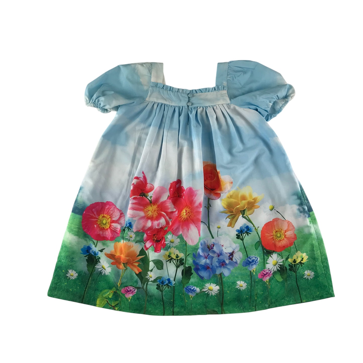 Monsoon dress 7-8 years light blue floral