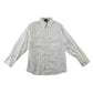 Next shirt 9 years white long sleeve button up shirt with diamond stitching and vertical stripe design