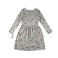Carter's Kid dress 7-9 years light grey horses long sleeve t-shirt cotton