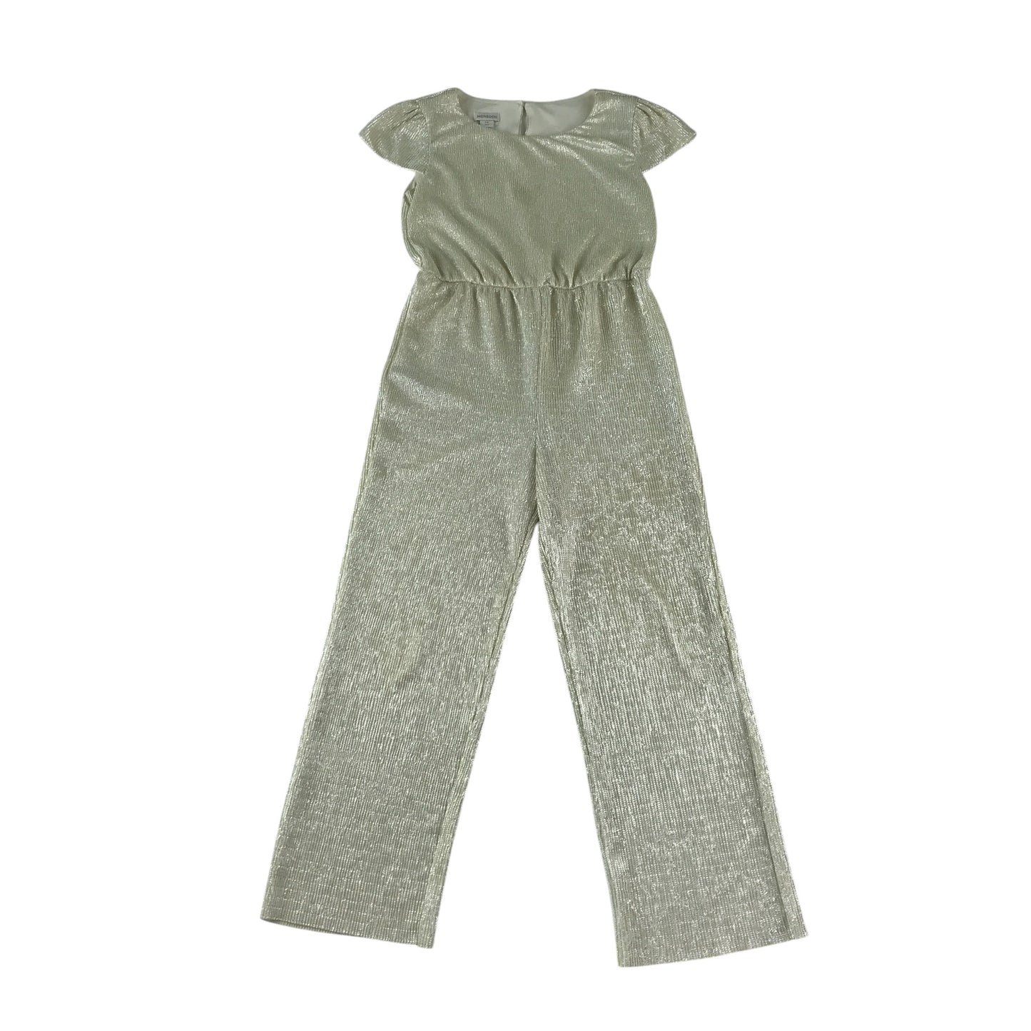 Monsoon jumpsuit 7-8 years golden sparkly short sleeve long leg