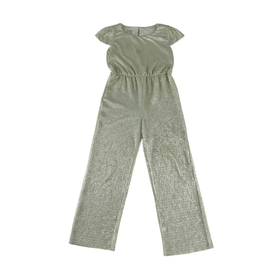 Monsoon jumpsuit 7-8 years golden sparkly short sleeve long leg