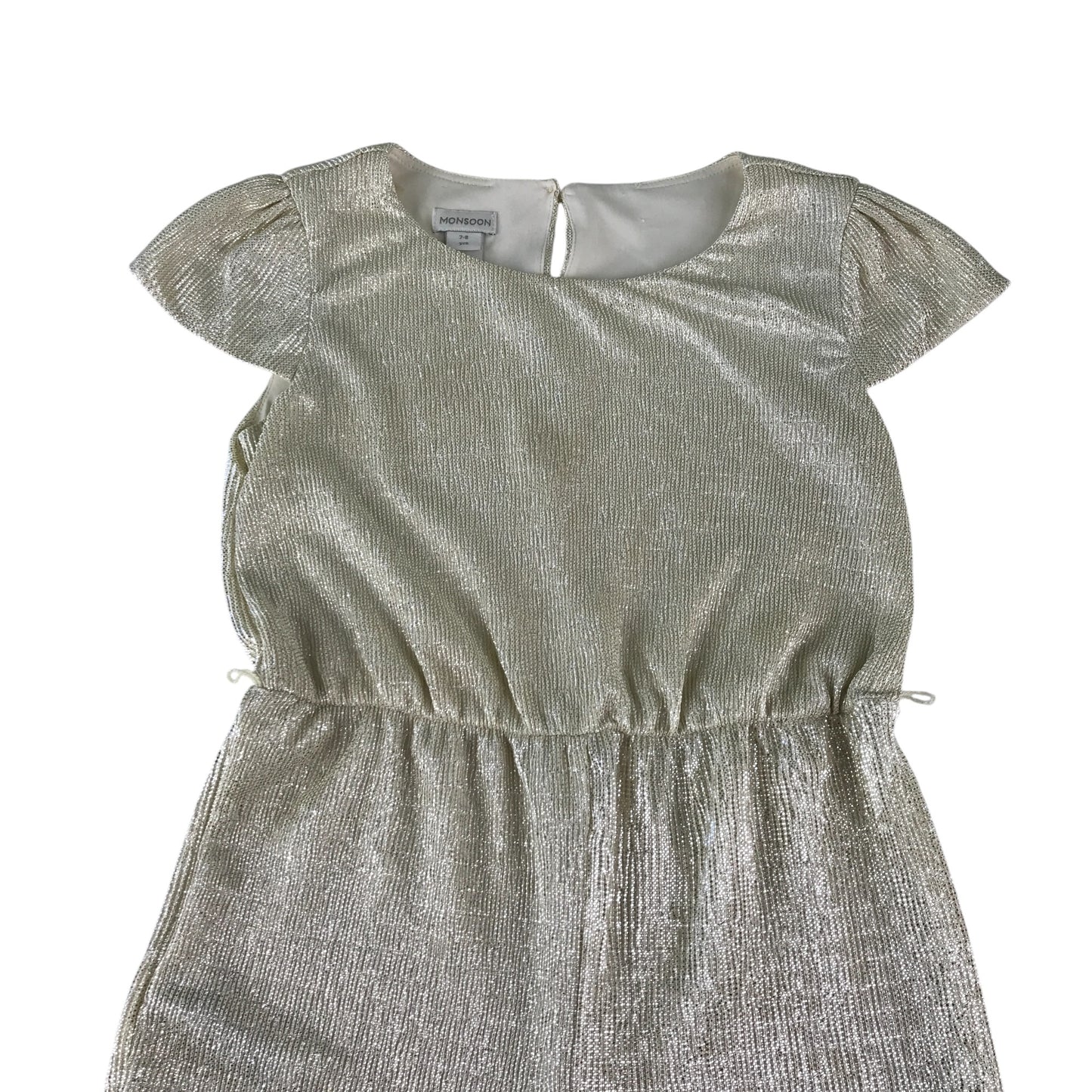 Monsoon jumpsuit 7-8 years golden sparkly short sleeve long leg