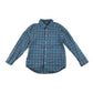Gymboree shirt 10-12 years blue checked pattern long sleeve cotton