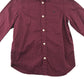 H&M shirt 6-7 years burgundy polka dot print full button up shirt