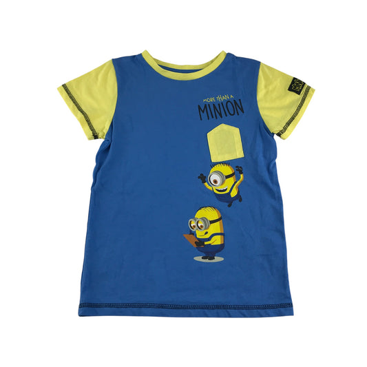 Minions t-shirt 5-6 years blue graphic print cotton