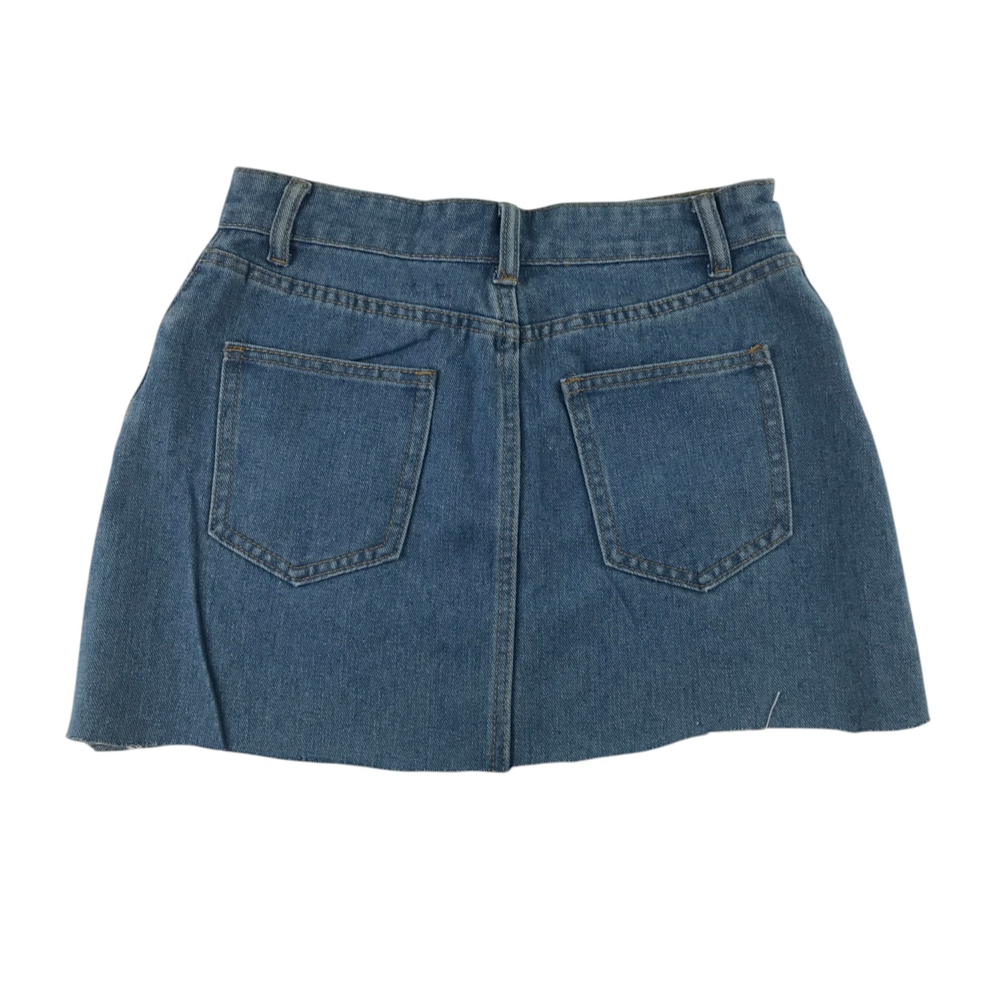 Boohoo UK 4 blue denim mini skirt cotton