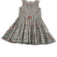 Boden dress 11-12 years white red and blue floral cotton