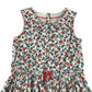 Boden dress 11-12 years white red and blue floral cotton