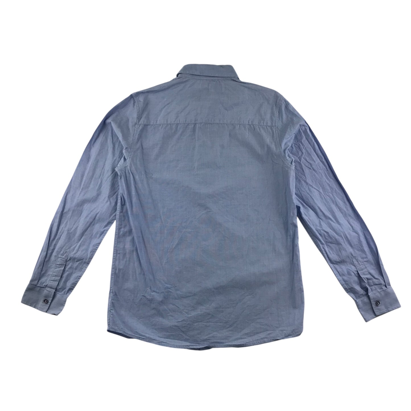 Next shirt 13-14 years blue plain with long sleeve cotton