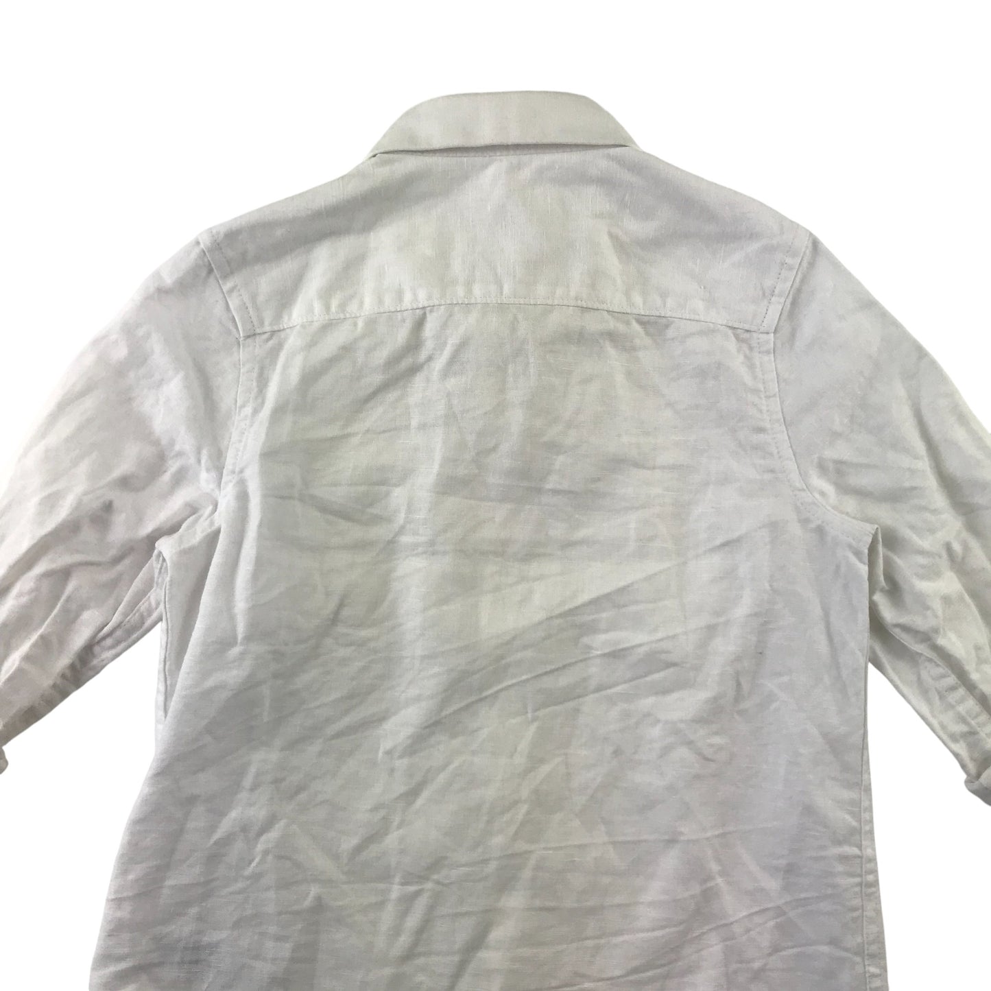 M&S shirt 5-6 years white plain full button up shirt