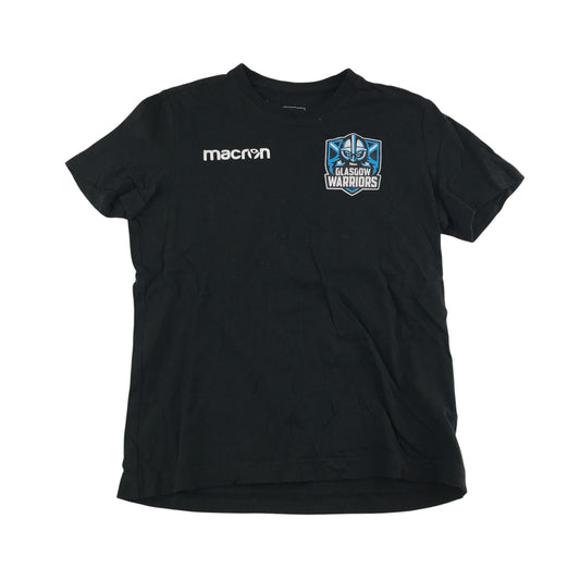 Macron Glasgow Warriors t-shirt 5-6 years black with print cotton