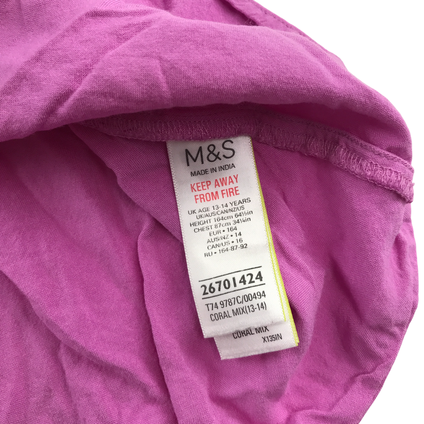 M&S 13-14 years multicolour dress