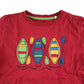 Kite t-shirt 5-6 years red short sleeve with multicolour kayak pattern cotton