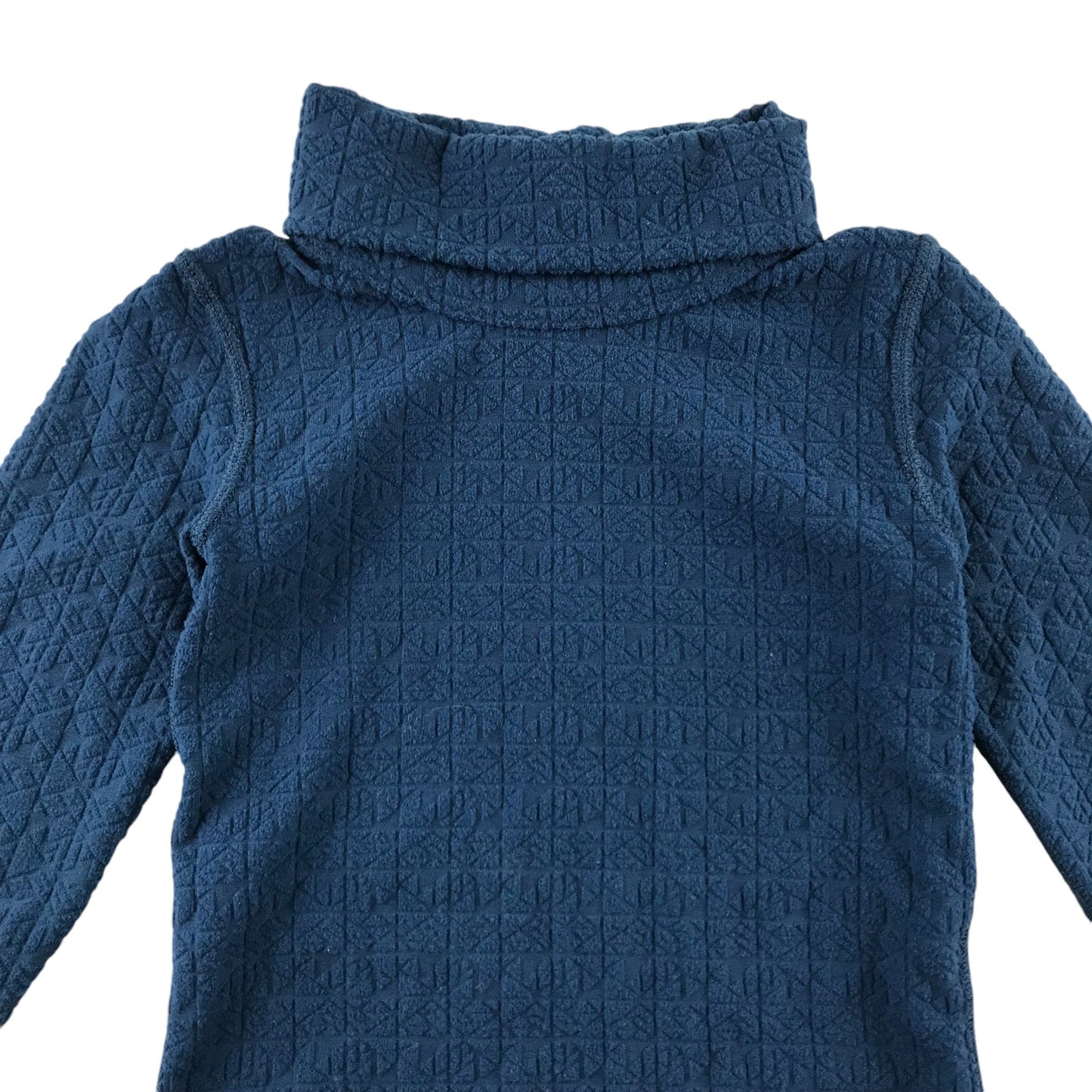 Decathlon top 4-6 years blue turtle neck wedze thermal
