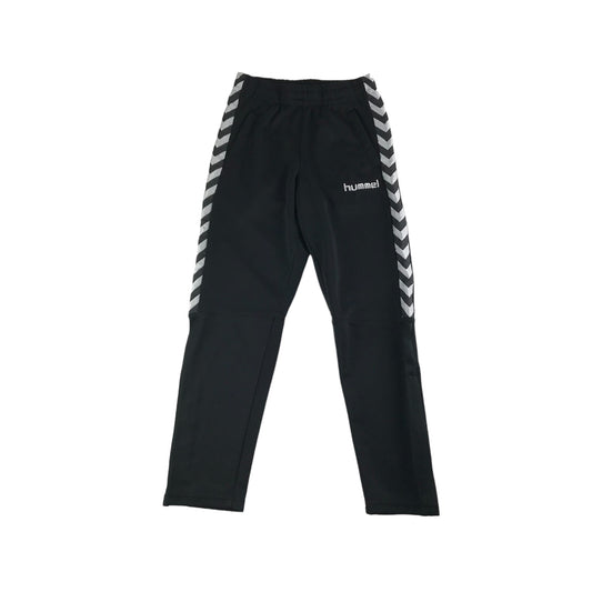 Hummel Joggers Age 11 Black with White Side Panels