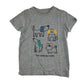 Matalan t-shirt 5-6 years grey short sleeve with dog print