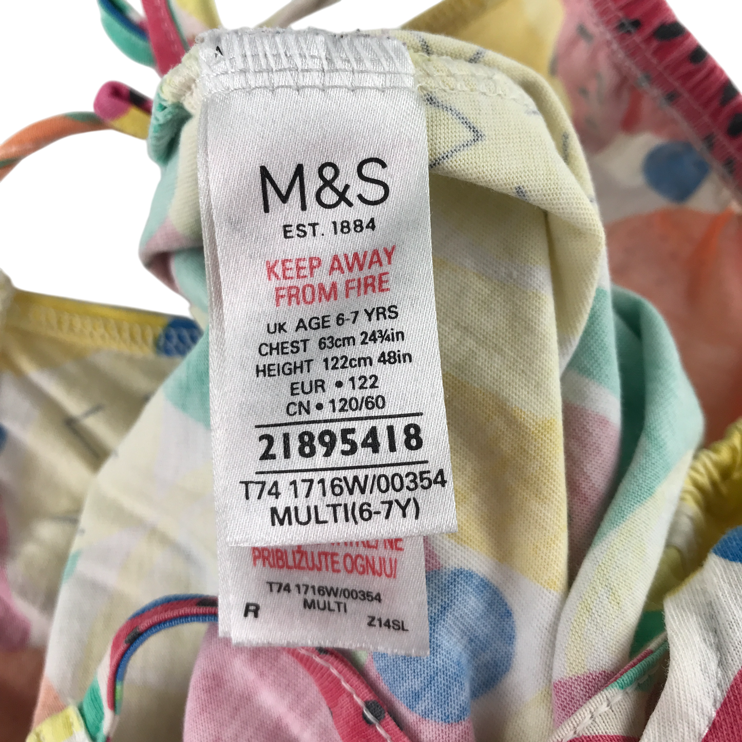 M&S 6-7 years multicolour dress