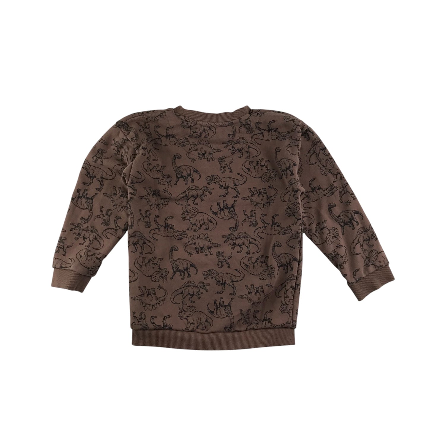 Nutmeg sweater 6-7 years brown dinosaur graphic design print