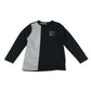 F&F t-shirt 5-6 years grey black long sleeve embroidery text
