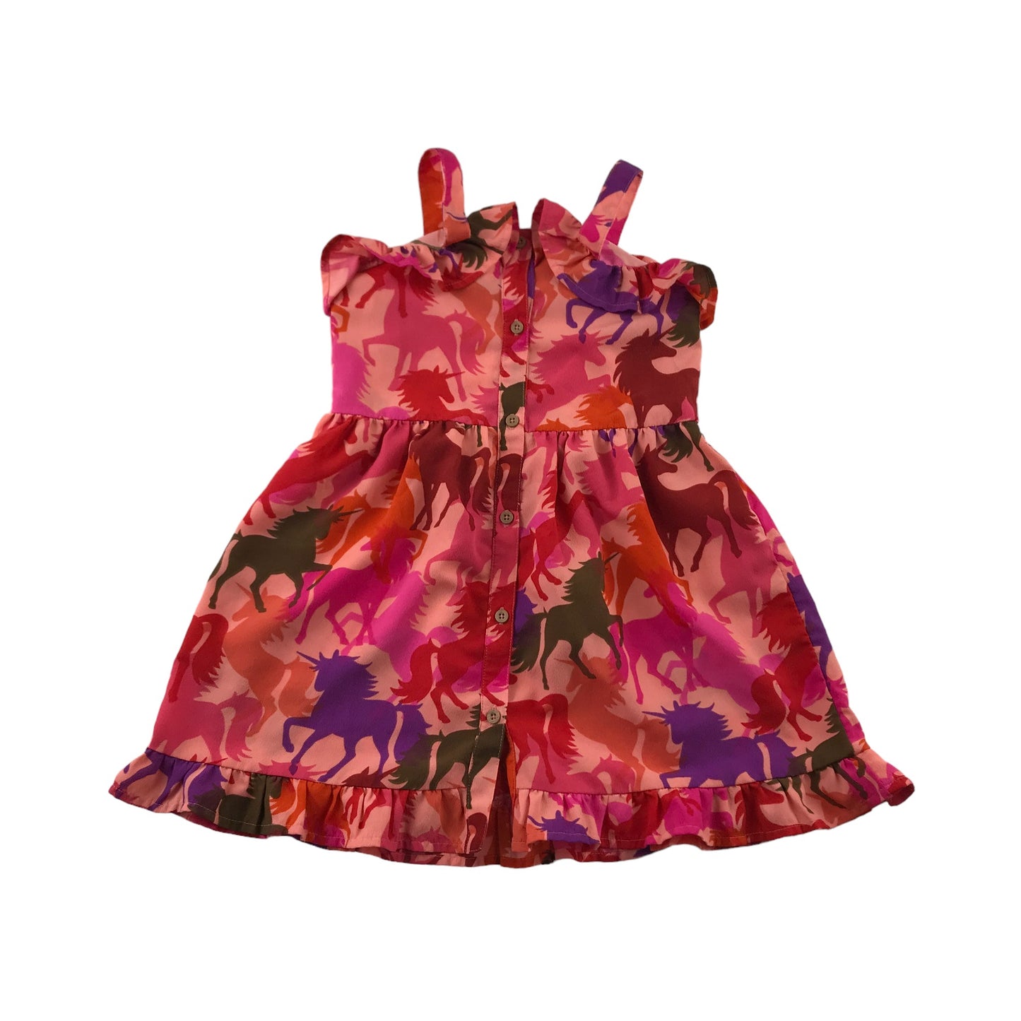 Next Dress Age 5 Pink and Orange Horse Print Design