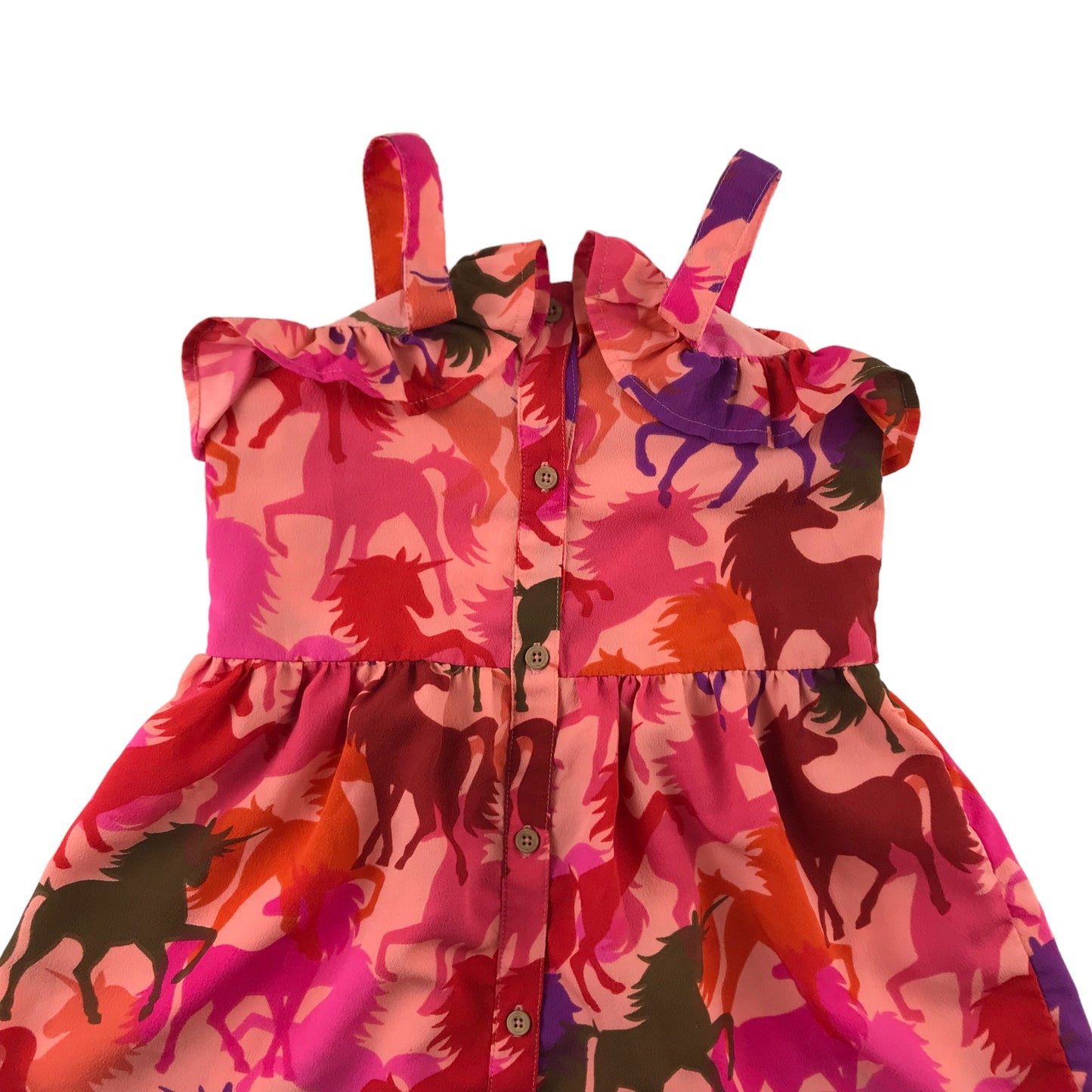 Next Dress Age 5 Pink and Orange Horse Print Design